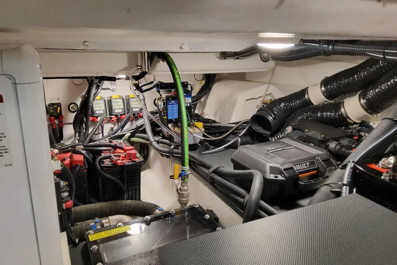 Slide: The Image of Engine room of 2026 Formula 430 Super Sport Crossover with advanced wiring and components. - 44