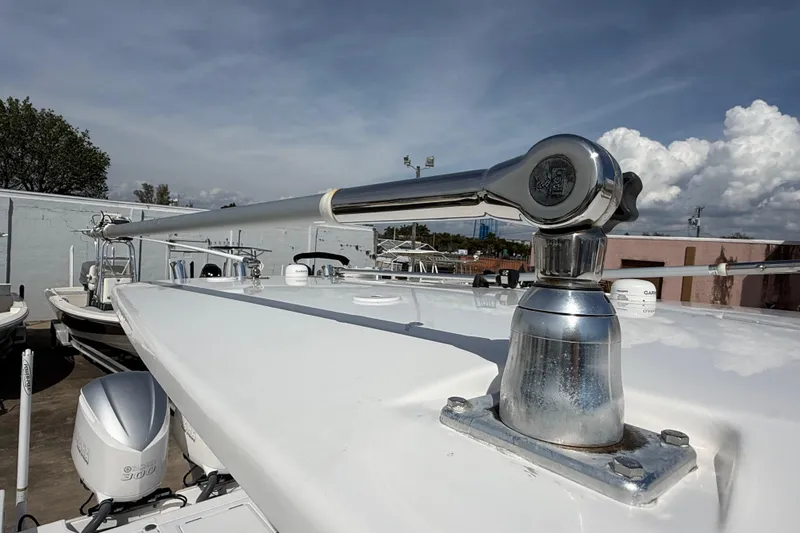 Slide: The Image of 2020 Everglades 273 Center Console boat with stainless steel fittings and Yamaha 300 engine. - 13