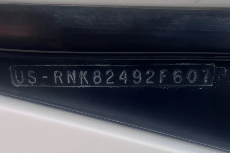 Slide: The Image of Hull identification number on 2007 Rinker 230 Captiva Atlantic boat. - 24