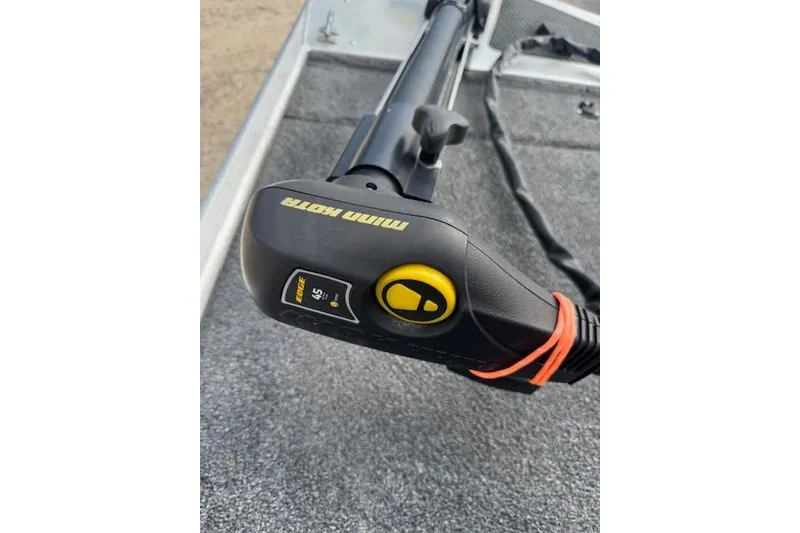 Slide: The Image of Minn Kota trolling motor on 2015 Tracker Pro 170 boat deck. - 16