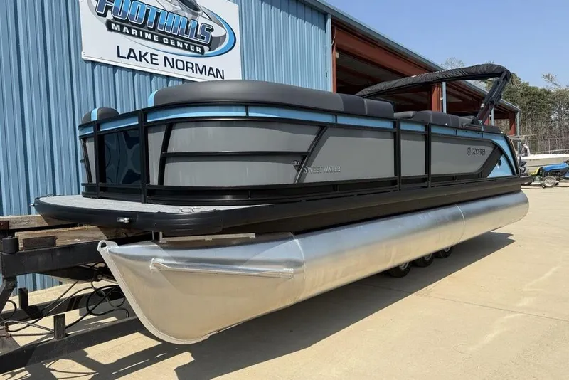 Slide: The Image of 2026 Godfrey Sweetwater 2286 SFL pontoon boat at Foothills Marine Center, Lake Norman. - 4
