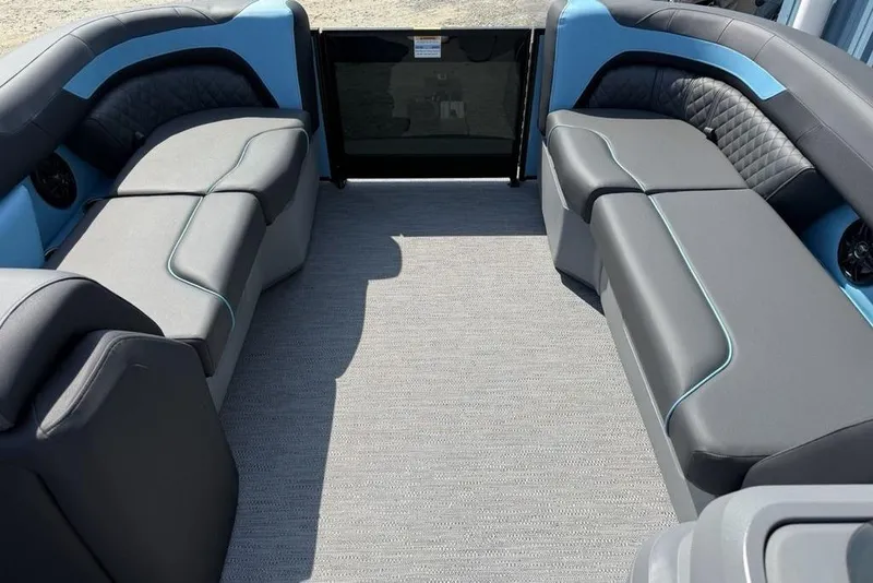 Slide: The Image of Interior of 2026 Godfrey Sweetwater 2286 SFL pontoon boat with stylish seating. - 9