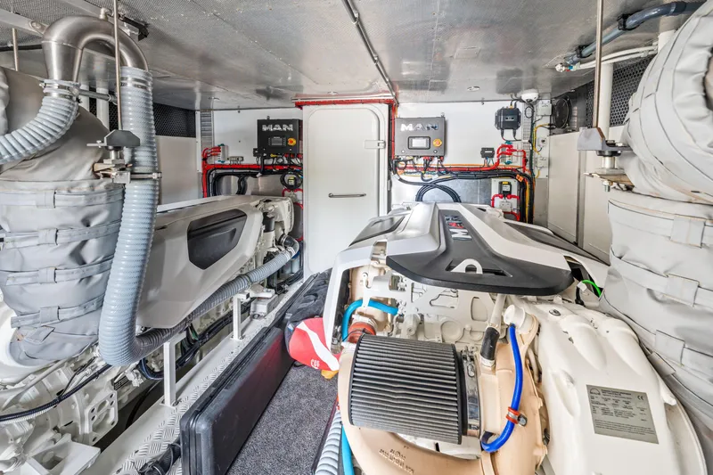 Slide: The Image of Engine room of 2021 Steeler 60S Performance yacht with MAN engines and advanced systems. - 53