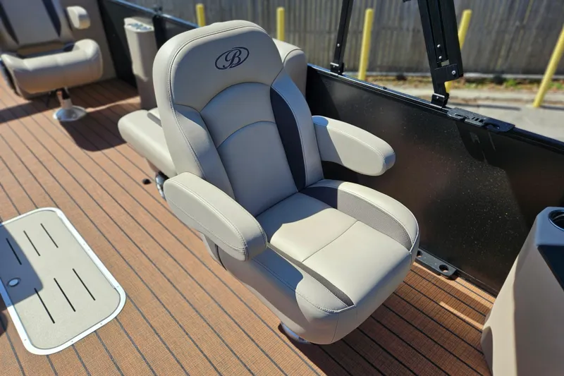Slide: The Image of Luxurious seating on 2026 Bentley Pontoons Fish 243 Center Walk Through boat. - 8