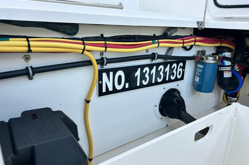 Slide: The Image of 2021 Edgewater 340CC boat wiring and components with registration number 1313136. - 9