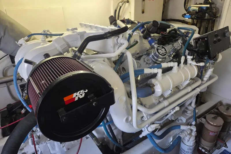 Slide: The Image of Engine room of 1997 West Bay Sonship yacht with K&N air filter. - 22