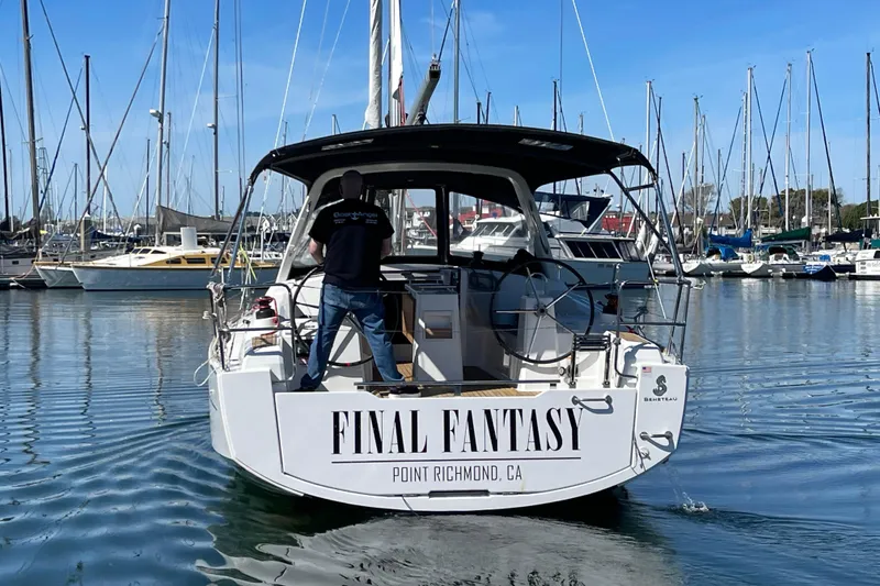 Slide: The Image of Beneteau First 235 sailboat, "Final Fantasy," docked at Point Richmond marina, 2015 model. - 7