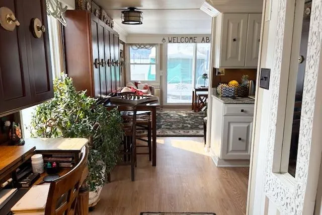 Slide: The Image of Interior of 1987 Kelly motor yacht with cozy decor and natural light. - 21