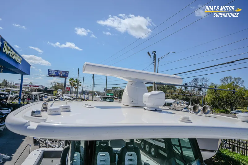 Slide: The Image of Luxury seating on 2023 HCB 39 Speciale boat, featuring premium design and comfort. - 100