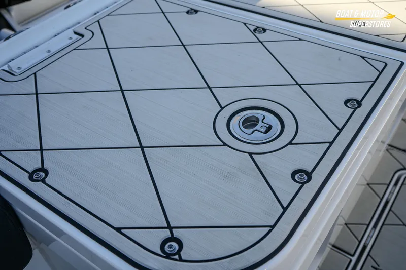 Slide: The Image of 2023 HCB 39 Speciale boat interior with sleek seating and modern design. - 30