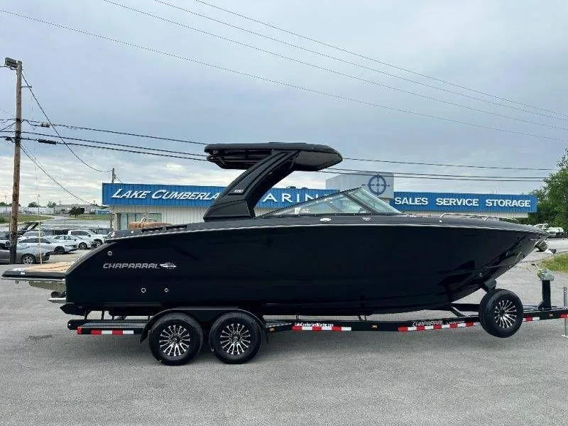 Slide: The Image of 2026 Chaparral SSX 30 boat on trailer at Lake Cumberland Marina. - 28