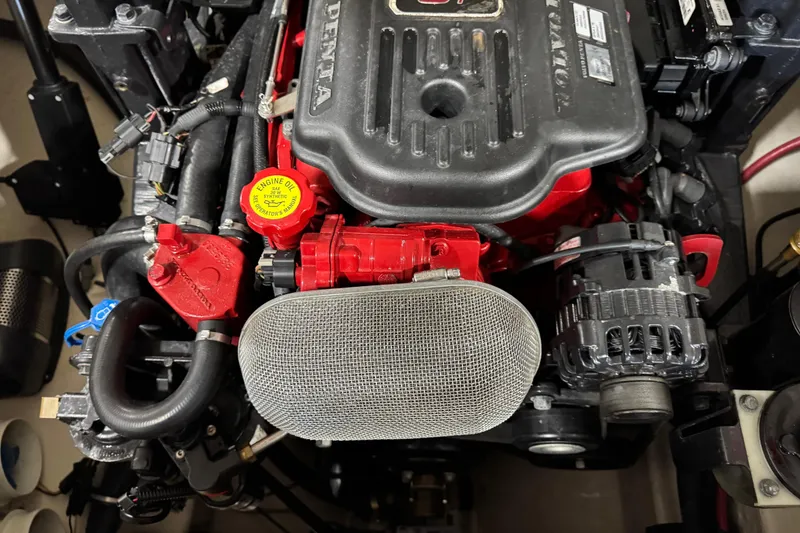 Slide: The Image of 2008 Chaparral 284 Sunesta engine close-up, showcasing detailed components and design. - 17