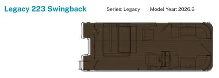 Slide: The Image of Bentley Pontoons 223 Legacy Swingback 2026 - 4