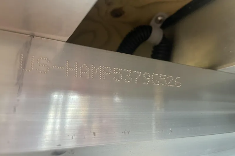 Slide: The Image of Hull identification number on 2026 Harris Sunliner 230 boat. - 23