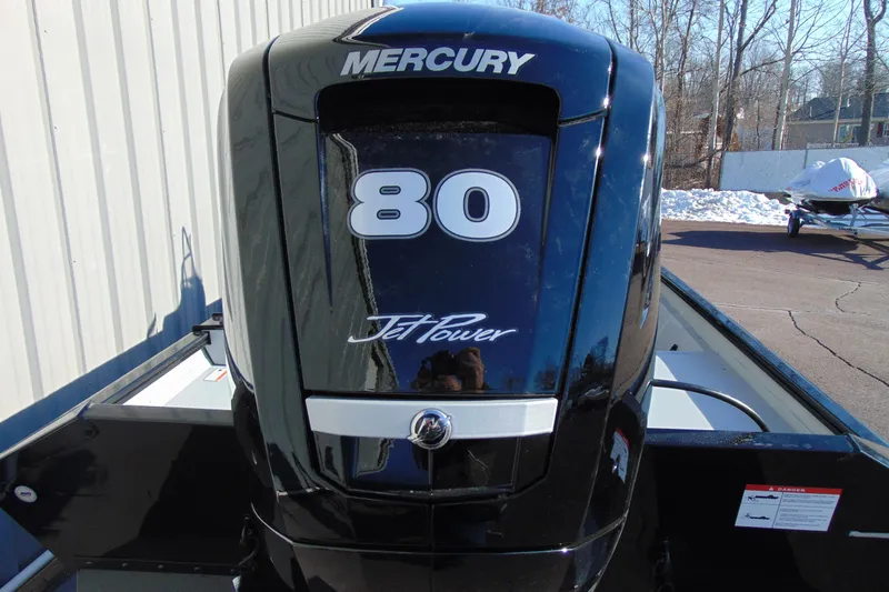 Slide: The Image of Mercury 80 Jet Power engine on 2026 Crestliner 1760 Retriever SC boat. - 6