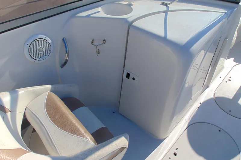 Slide: The Image of 2008 Starcraft 2210 OB Limited boat interior with seating and speaker. - 13