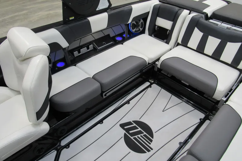 Slide: The Image of 2021 Malibu Wakesetter 23 LSV interior with stylish seating and modern design. - 10