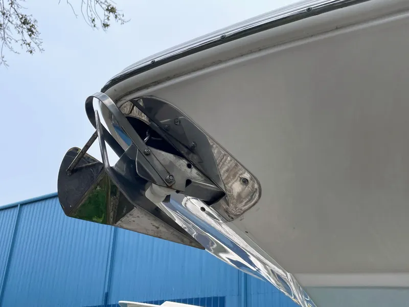 Slide: The Image of Close-up of a 2019 Sea Fox 328 Commender boat anchor. - 11