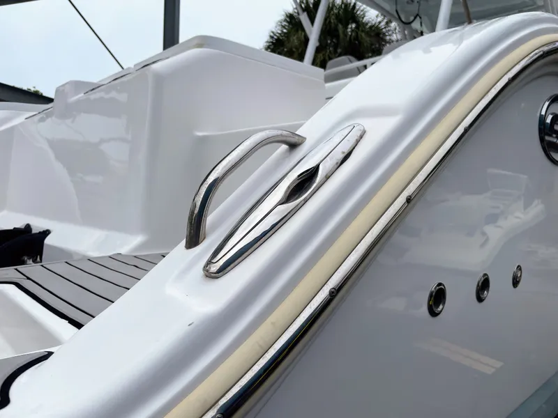 Slide: The Image of Close-up of a 2019 Sea Fox 328 Commander boat deck. - 15