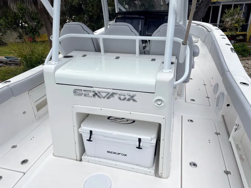 Slide: The Image of Interior view of a 2019 Sea Fox 328 Commender boat. - 19