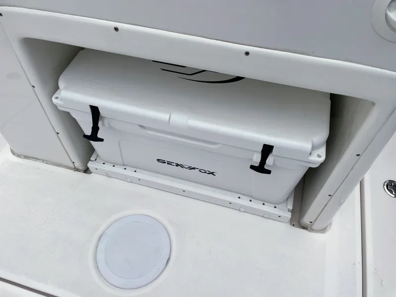 Slide: The Image of Cooler on a 2019 Sea Fox 328 Commender boat. - 29