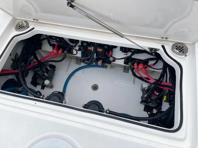Slide: The Image of Electrical compartment of a 2019 Sea Fox 328 Commander boat. - 32