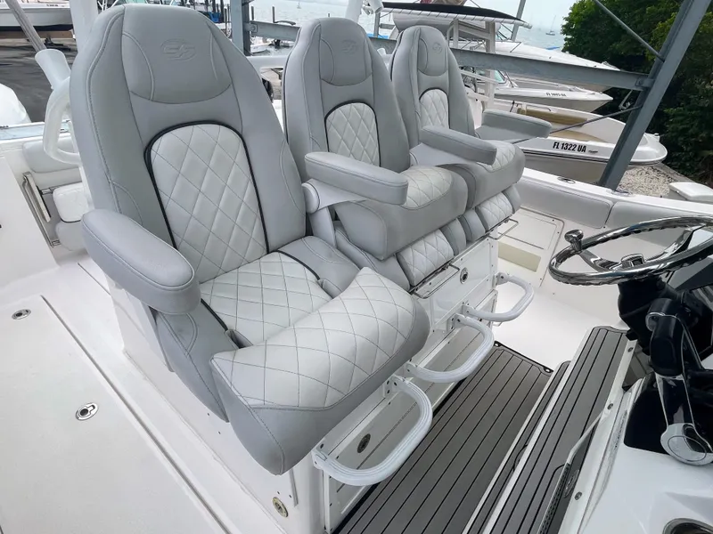 Slide: The Image of Luxurious seating in 2019 Sea Fox 328 Commender boat. - 45