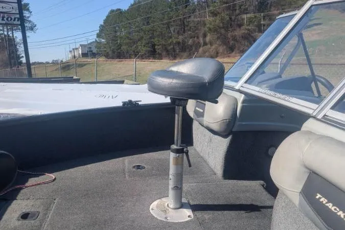 Slide: The Image of 2017 Tracker Pro Guide V-175 Combo boat interior with seating and windshield. - 6