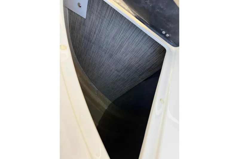Slide: The Image of Interior detail of 2021 Bennington QX 25 QXFBA boat, showcasing sleek design elements. - 23