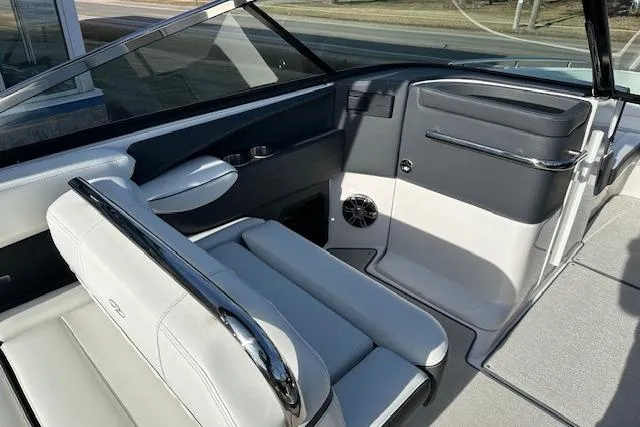 Slide: The Image of 2023 Regal 2800 Bowrider interior with sleek seating and modern design features. - 20