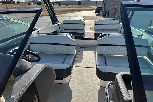 Slide: The Image of 2023 Regal 2800 Bowrider interior with luxurious seating and modern design. - 34