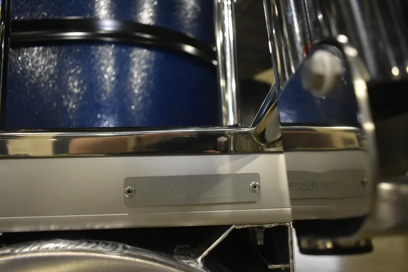 Slide: The Image of 2026 Premier 220 Sunscape RF - CL boat detail with serial number plate. - 18