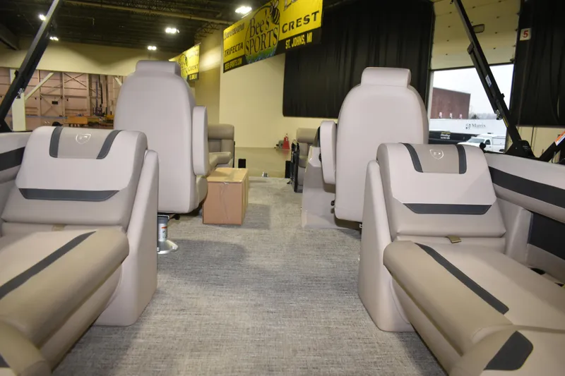 Slide: The Image of 2026 Premier 220 Sunscape RF - CL interior with luxurious seating and modern design. - 5