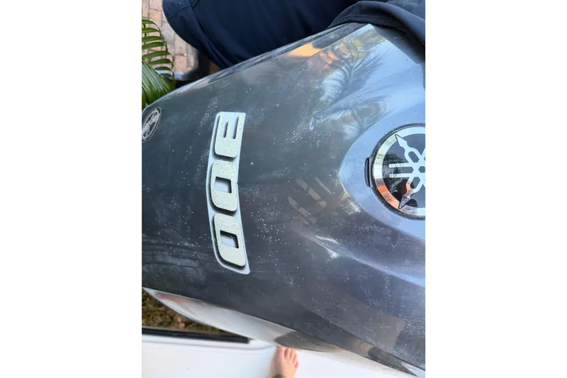 Slide: The Image of 2017 Pursuit DC 295 Dual Console boat engine with Yamaha logo and 300 horsepower. - 26