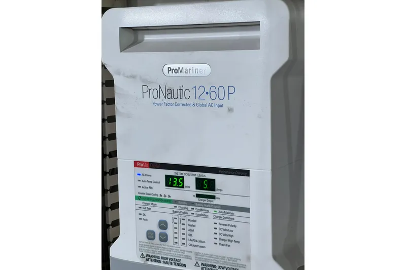 Slide: The Image of ProMariner ProNautic 12-60P charger on 1991 Viking 63 Motor Yacht. - 57