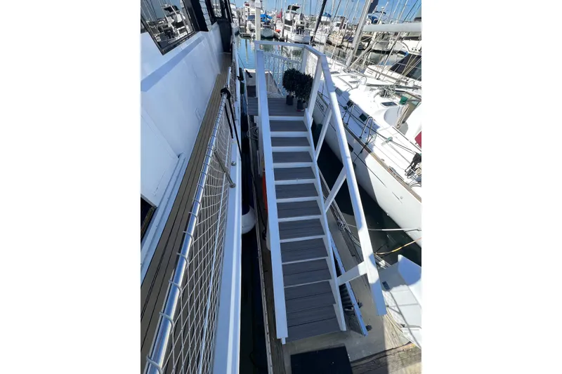 Slide: The Image of Side walkway with synthetic teak, plus entry stairs to boat - 74