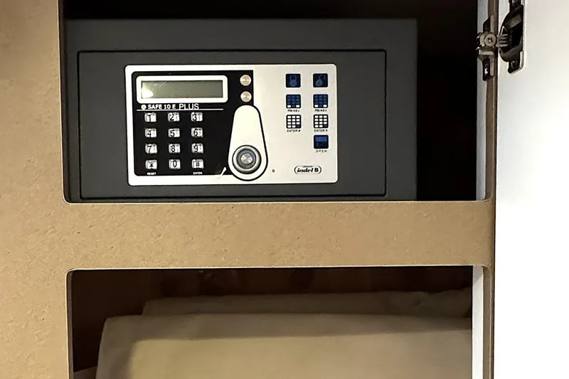 Slide: The Image of Secure safe inside a 2016 Formula 34 Performance Cruiser cabinet. - 22