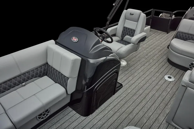 Slide: The Image of Manufacturer Provided Image: 2026 Ranger 220FC boat interior with luxurious seating and modern design. - 21