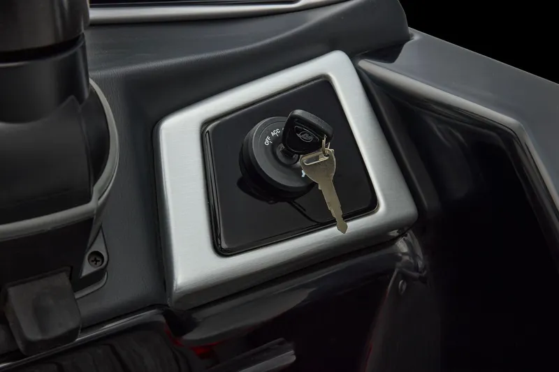 Slide: The Image of Manufacturer Provided Image: Ignition key in 2026 Ranger 220FC boat dashboard. - 30