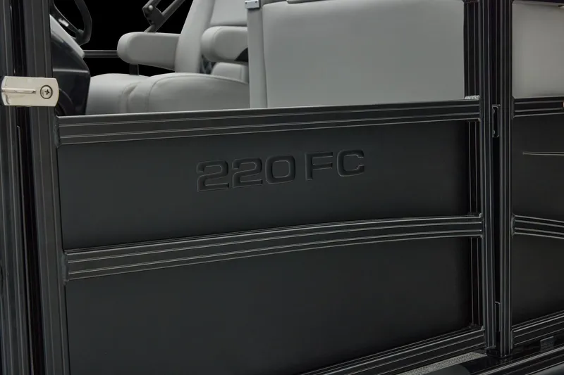 Slide: The Image of Manufacturer Provided Image: 2026 Ranger 220FC interior detail with embossed model name on black panel. - 49