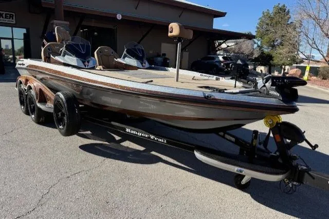 The Image of 2026 Ranger Z521R Cup-Equipped boat on trailer, parked outdoors. - 0