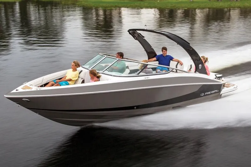 Slide: The Image of Manufacturer Provided Image: 2019 Regal 2500 Bowrider speeding on a lake with passengers. - 21