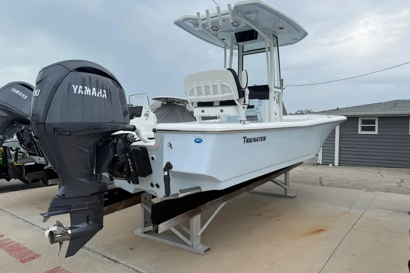 Slide: The Image of 2026 Tidewater 2210 Carolina Bay boat with Yamaha engine on display. - 3