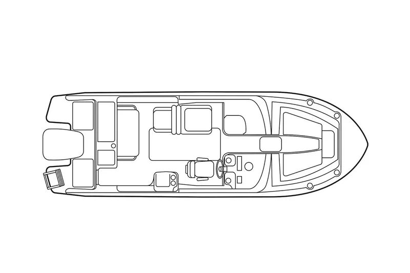 Slide: The Image of Manufacturer Provided Image: Top view layout of 2022 Grady-White Freedom 235 boat. - 22