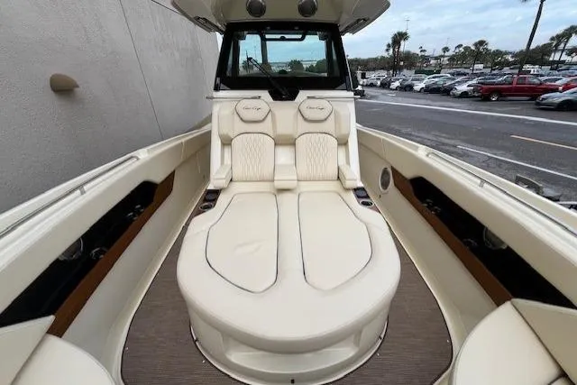 Slide: The Image of 2026 Chris-Craft Catalina 31 boat interior with luxurious seating and modern design. - 6
