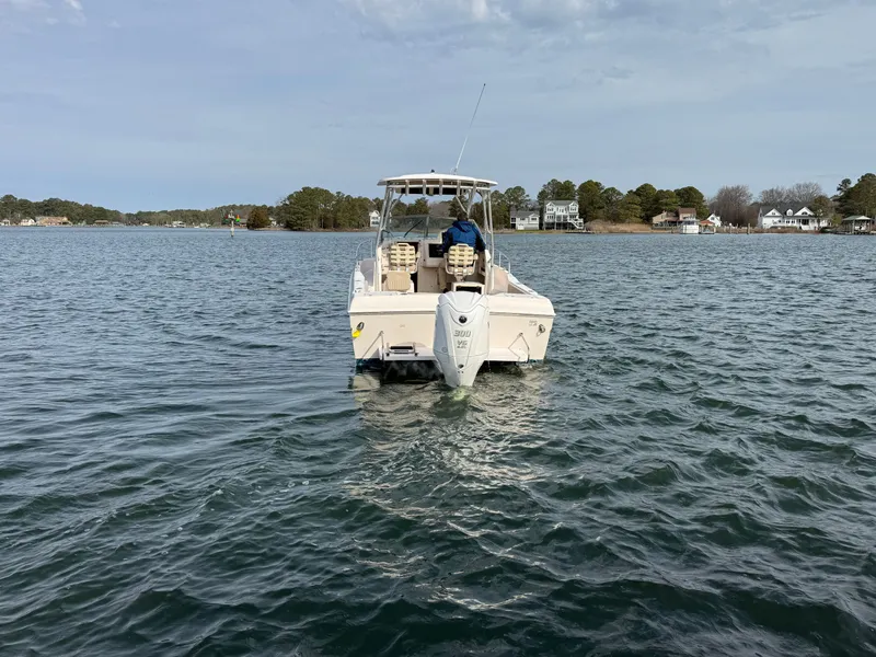 Slide: The Image of Grady-White Gulfstream 232 boat on calm water, year 2001. - 3
