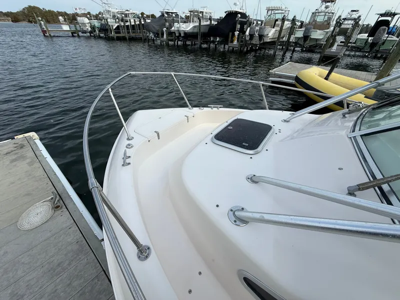 Slide: The Image of Grady-White Gulfstream 232 boat at dock, year 2001. - 30