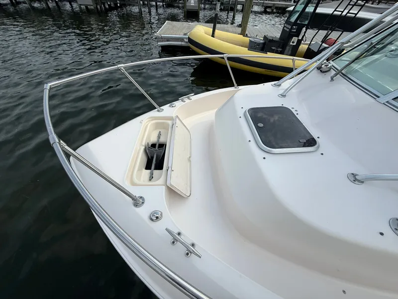 Slide: The Image of Bow of a 2001 Grady-White Gulfstream 232 boat at the dock. - 31