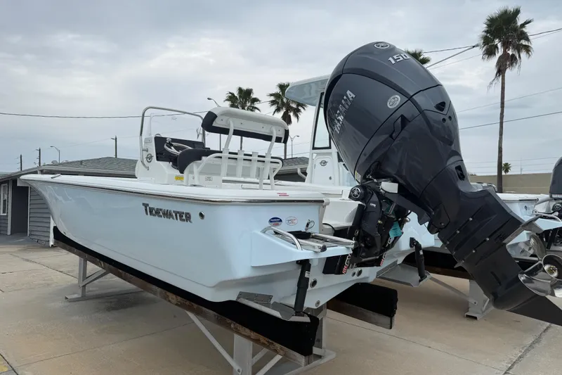 Slide: The Image of 2026 Tidewater 1910 Bay Max boat with Yamaha outboard motor on display. - 8