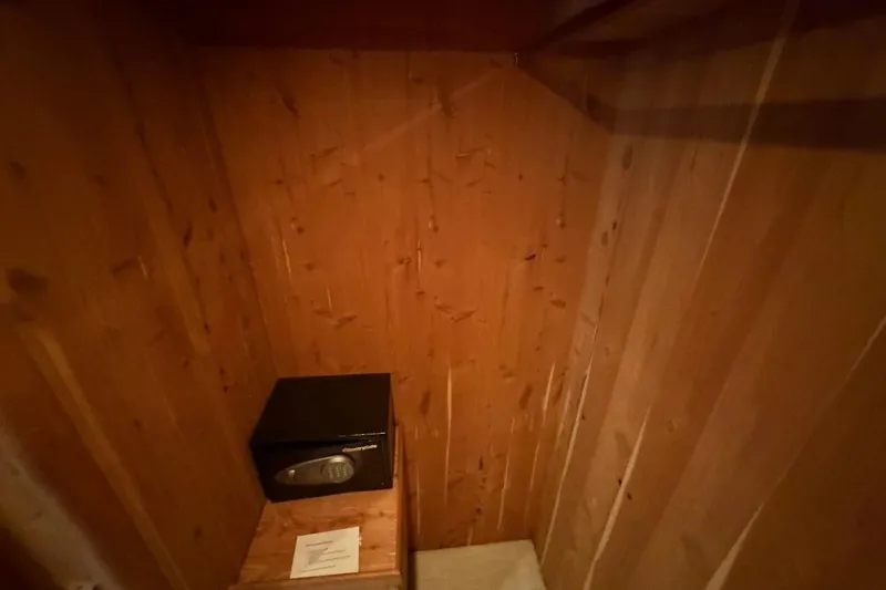 Slide: The Image of Wooden interior with a safe, Heesen 144 yacht, 1990 model. - 62